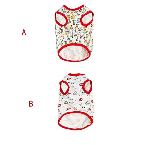 Girl T-Shirt Cat Full Small Dog Print Pet Vest Pattern Sleeveless Pet Clothes Male Dog Clothes for Small Dogs