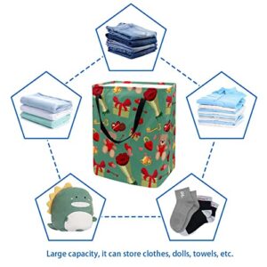 Gifts of Bear Flowers Print Collapsible Laundry Hamper, 60L Waterproof Laundry Baskets Washing Bin Clothes Toys Storage for Dorm Bathroom Bedroom