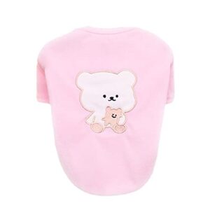 pet clothes for cats for a girl dog early autumn white bear sweater listed pet small and medium dogs casual cute clothing