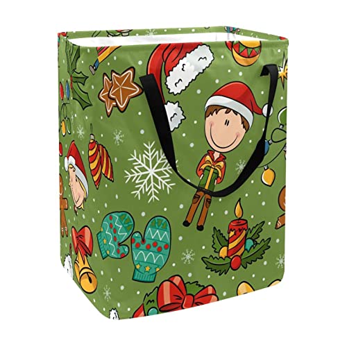 Christmas Boy Gifts Print Collapsible Laundry Hamper, 60L Waterproof Laundry Baskets Washing Bin Clothes Toys Storage for Dorm Bathroom Bedroom