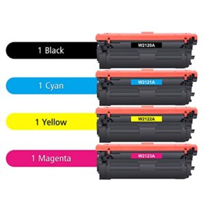 212A Toner Cartridge 4 Pack Compatible Replacement for HP 212A 212X W2120A W2120X for HP Color Enterprise M555dn M554dn M555x MFP M578f M578dn Flow MFP M578c M578z Printer (Black Cyan Yellow Magenta)