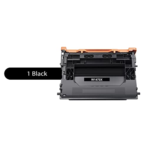 147X Black Toner Cartridge 1-Pack with Chip Compatible Replacement for HP 147X 147A W1470X W1470A for HP Laserjet Enterprise M610n M611dn M611x M612dn M612x MFP M634h M635fht Printer High Yield Ink