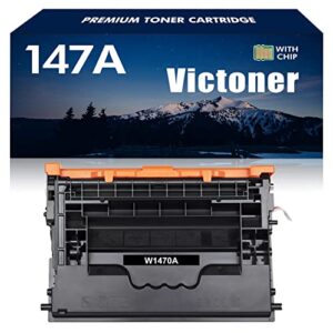 147a black toner cartridge 1-pack (with chip) compatible replacement for hp 147a 147x w1470a w1470x for hp laserjet enterprise m610n m611dn m611x m612dn m612x mfp m634h m635fht m635h printer ink