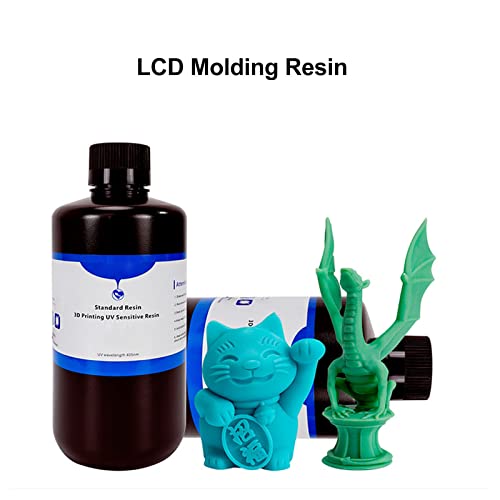 Kadimendium 3D Printer Resin LCD DLP Photopolymer Resin UV Curing High Hardness Toughness Low Shrinkage 500g for LCD 3D Printing(Transparent)