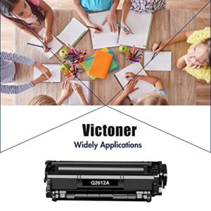 12A Black Toner Cartridge 4 Pack Compatible Replacement for HP 12A Q2612A Toner Cartridge for HP Laserjet 1010 1012 1015 1018 1020 1022 3015 3020 3030 3050 3050Z 3052 3055 Printer High Yield