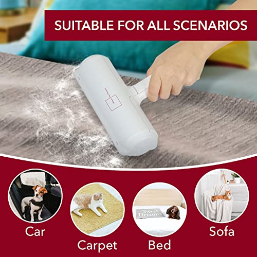 Pet Hair Remover | Cat & Dog Hair Remover for Furniture, Couch, Clothes, Carpet, Car | Portable Pet Hair Remover for Car Seats, Bedding | Reusable Lint Rollers for Pet Hair | Dog Fur Remover Tool