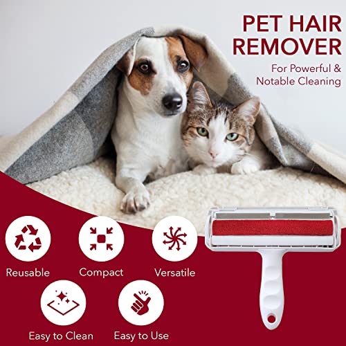 Pet Hair Remover | Cat & Dog Hair Remover for Furniture, Couch, Clothes, Carpet, Car | Portable Pet Hair Remover for Car Seats, Bedding | Reusable Lint Rollers for Pet Hair | Dog Fur Remover Tool