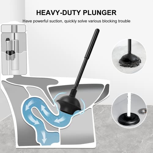 SetSail Toilet Brush and Plunger Set for Bathroom Cleaning & SetSail Toilet Brush and Plunger Set for Bathroom Cleaning