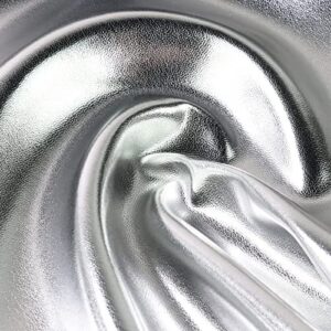 glitter faux leather sheets glitter fabric 12"x54" soft and waterproof shiny synthetic leather material for sew,bows,earrings,diy crafts (silvery)