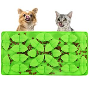 dog licking treat slow feeder snuffle pet calming mat anxiety relief training wet food lick pad with suction cup for dogs and cats (upgrade)