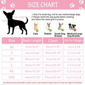 Dog Dress for Small Dogs Girl Summer Puppy Dresses Clothes Outfit for Chihuahua Yorkie Teacup Pink Dog Wedding Dress Holiday Cute Bowknot Pet Skitrt Apparel for Cats Clothing (XX-Large, Strawberry)