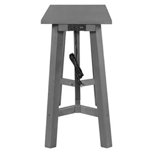 RuiSiSi 4 Piece Counter Height Bar Table Set Farmhouse Counter Height Dining Room Table Set with 3 Bar Stools, Gray