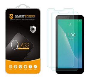 supershieldz (2 pack) designed for schok volt sv55 tempered glass screen protector, anti scratch, bubble free