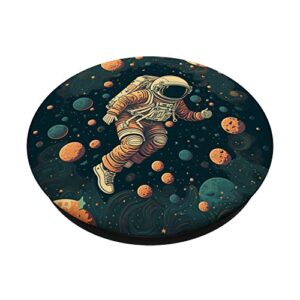 Space Astronaut and the planets PopSockets Swappable PopGrip