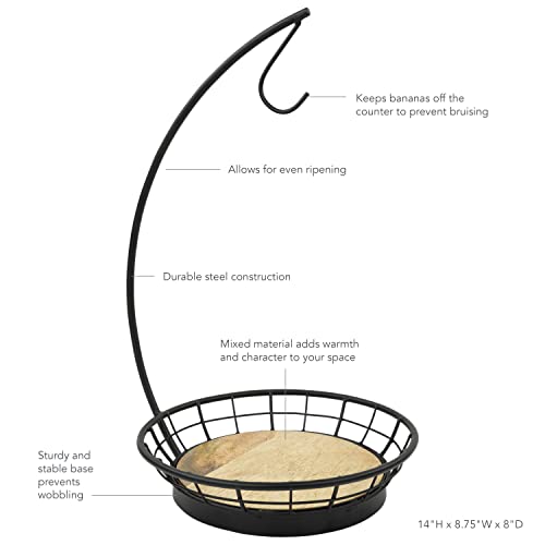 Spectrum Madison Banana Holder for Fresh Fruit Hanging, Storing Fruit on Kitchen Counter, Dining Room Table