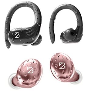 Back Bay Tempo 30 and Runner 60 Wireless Sport Bluetooth Earbuds for Running, Waterproof Headphones with Long Battery Life, Ear Hooks, and Deep Bass