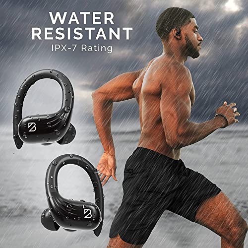 Back Bay Tempo 30 and Runner 60 Wireless Sport Bluetooth Earbuds for Running, Waterproof Headphones with Long Battery Life, Ear Hooks, and Deep Bass