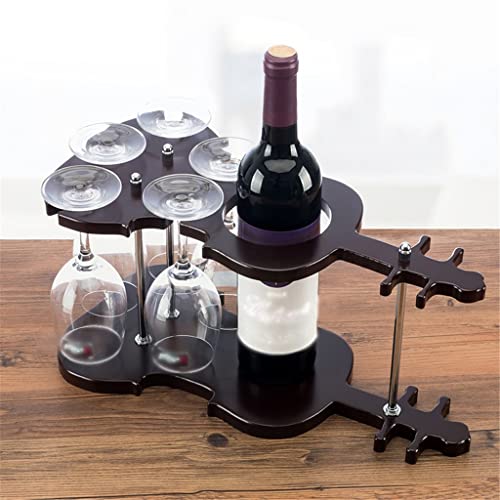 DLOETT Violin Wine Bottle Rack Decorative Wine Rack Goblet Hanger Wine Sets Household Wine Sets Ornaments