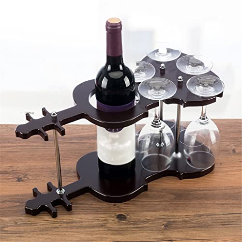 DLOETT Violin Wine Bottle Rack Decorative Wine Rack Goblet Hanger Wine Sets Household Wine Sets Ornaments