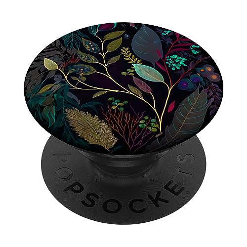 Floral Boho Foliage Flower Flora Nature Vegetation Flowery PopSockets Standard PopGrip