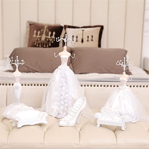 LDCHNH European Jewelry Display Stand Jewelry Stand Princess Model Wedding Six-piece Suit