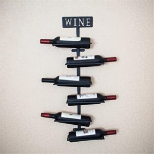 dloett 6 bottles of wine bottle rack bracket iron wall-mounted wine rack bracket bar storage