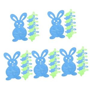 amosfun 40 pcs decor silverware rabbit forks knives utensil easter bags bunny napkins holder bunny-shaped tableware table flatware parties and decoration dinner fork pockets cutlery