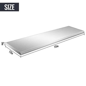 Hasopy Concession Shelf, Stainless Steel 72L x 12W Drop Down Folding Serving Food Shelf Stand Serving for Concession Window
