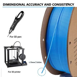 Comgrow PLA 3D Printer Filament Black and White and PLA 3D Printer Filament Blue