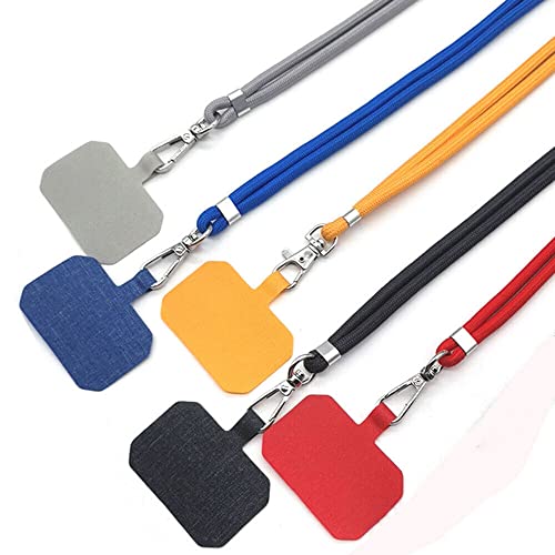 4pcs Universal Cell Phone Lanyard Neck Strap Key Ring Badge ID Holder w/Clear Patch (4PCS White)