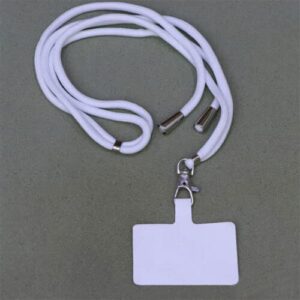 4pcs Universal Cell Phone Lanyard Neck Strap Key Ring Badge ID Holder w/Clear Patch (4PCS White)