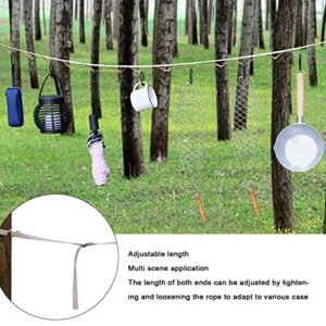 17ft Portable Clothesline for Travel, Camping PU Hanging Lanyard Campsite Storage Strap 25 Clothesline Binding Chain Rope