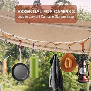 17ft Portable Clothesline for Travel, Camping PU Hanging Lanyard Campsite Storage Strap 25 Clothesline Binding Chain Rope