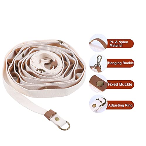 17ft Portable Clothesline for Travel, Camping PU Hanging Lanyard Campsite Storage Strap 25 Clothesline Binding Chain Rope