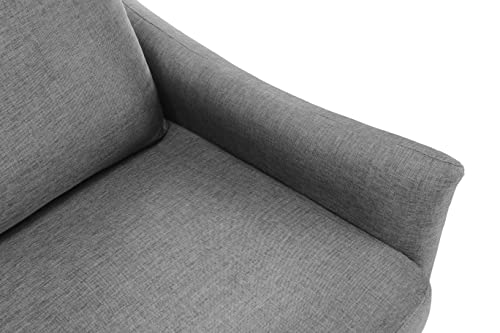 LCH 66.9" Modern Fabric Sofa, Upholstered Wood Base-Two-Cushion Design Furniture Suitable for Small Spaces, Living Room, Office, Soft Couch Easy to Install (Light Grey,Loveseat)