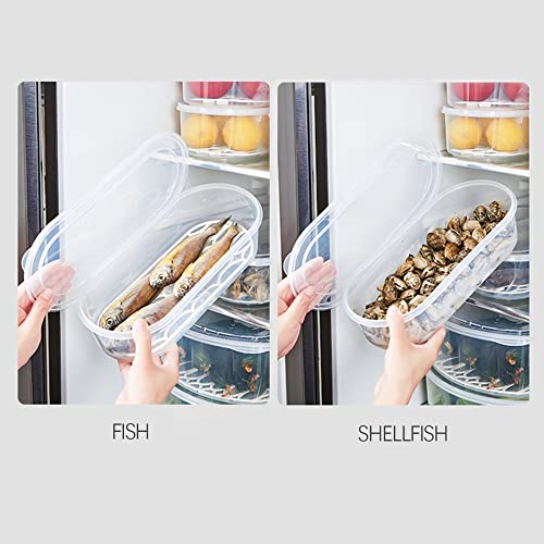 2pcs Food Drain Container for Scallion Garlic Paste Pepper Thickened Durable Container 2pcs Food Fresh-keeping Box Food Grade Safe Container for Ginger Seasoning Condiment