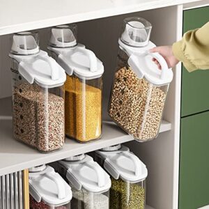 KUNANG Rice Airtight Dry Food Storage Containers with Pourable Spout，Rice Storage Bin Cereal Containers Dispenser，Airtight Cereal Container Rice Barrel（2800ml）