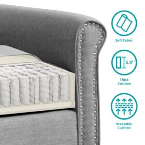 BALUS Sofa Couches for Living Room, Modern Linen 3-Seater Sofa, Comfy Sofa with 5.9" Thicken Cushion for Living Room/Office/Bedroom/Apartment, Light Grey