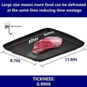 Defrosting Tray for Frozen Meat Defrosting Tray -Thawing Tray for Frozen Meat Thawing Board Defrosting Board for Frozen Meat Thawing Tray for Frozen Meat Defroster Tray Blue Spatula Defrosting Plate