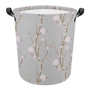 cherry blossom flower large laundry hamper foldable laundry basket durable storage basket toy organizer