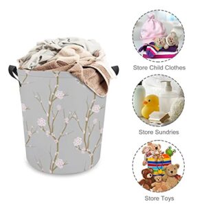 Cherry Blossom Flower Large Laundry Hamper Foldable Laundry Basket Durable Storage Basket Toy Organizer