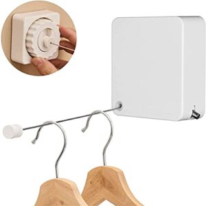 QDLZLG 4.8M Retractable Clothesline Wall-Mounted Indoor Outdoor Washing Clothes Hanger Laundry Invisible Drying Lines ( Color : E , Size : 1 )
