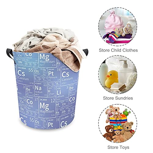 Table of Chemical Elements Large Laundry Hamper Foldable Laundry Basket Durable Storage Basket Toy Organizer