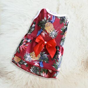 Pet Clothes for Small Dogs Boy Pet Dress Comfortable Fashion Breathable Hawaiian Style Cat Thin Clothing