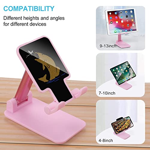 Fishing Carp Print Cell Phone Stand Compatible with iPhone Switch Tablets Foldable Adjustable Cellphone Holder Desktop Dock (4-13")