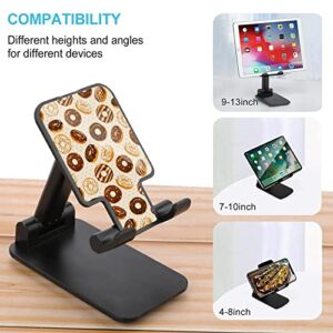 Sugar Chocolate Donuts Print Cell Phone Stand Compatible with iPhone Switch Tablets Foldable Adjustable Cellphone Holder Desktop Dock (4-13")