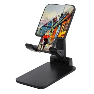 street view of budapest print cell phone stand compatible with iphone switch tablets foldable adjustable cellphone holder desktop dock (4-13")