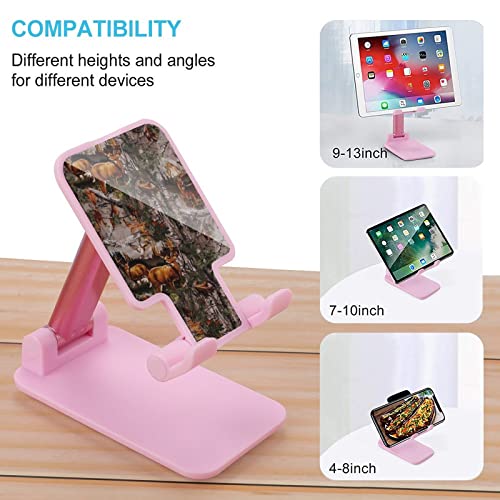 Deer Huning Camo Print Cell Phone Stand Compatible with iPhone Switch Tablets Foldable Adjustable Cellphone Holder Desktop Dock (4-13")