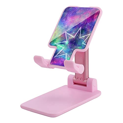 Constellation Galaxy Print Print Cell Phone Stand Compatible with iPhone Switch Tablets Foldable Adjustable Cellphone Holder Desktop Dock (4-13")