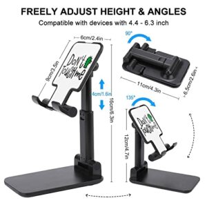 Do Not Touch Me Cactus Print Cell Phone Stand Compatible with iPhone Switch Tablets Foldable Adjustable Cellphone Holder Desktop Dock (4-13")